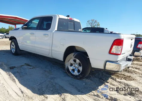 2019 Ram 1500 Big Horn/Lone Star Quad Cab 4X4 6'4 Box z USA, uszkodzony, nr VIN 1C6SRFBT5KN875502